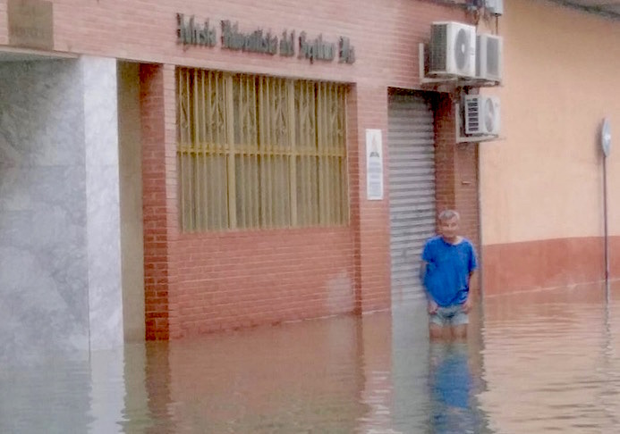 La iglesia de Orihuela, afectada por la gota fría