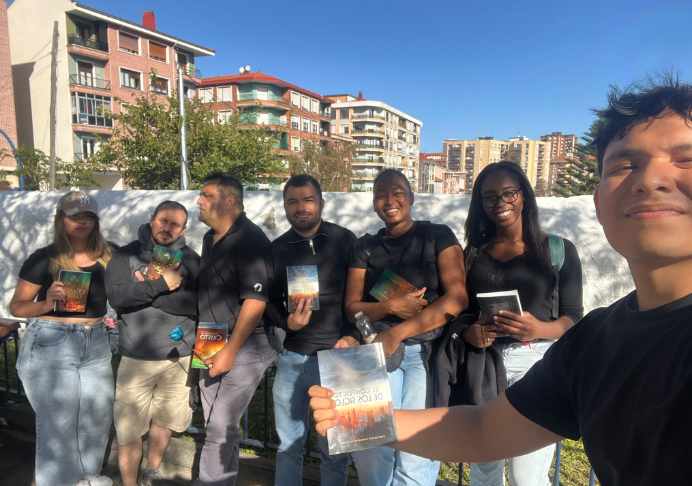 Libros misioneros en el cementerio de Portugalete