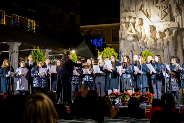 coro navideño de mesa