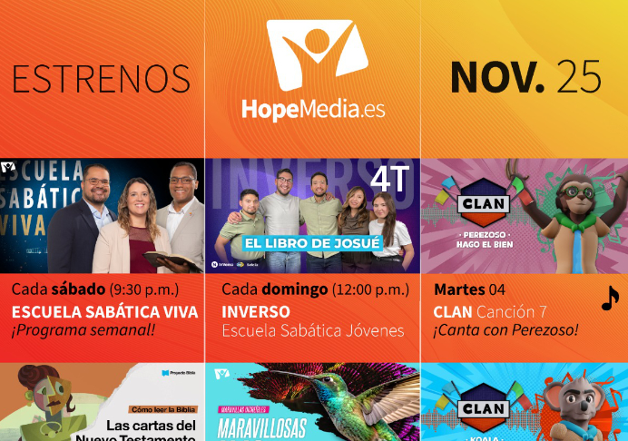 Estrenos HopeMedia – noviembre 2025
