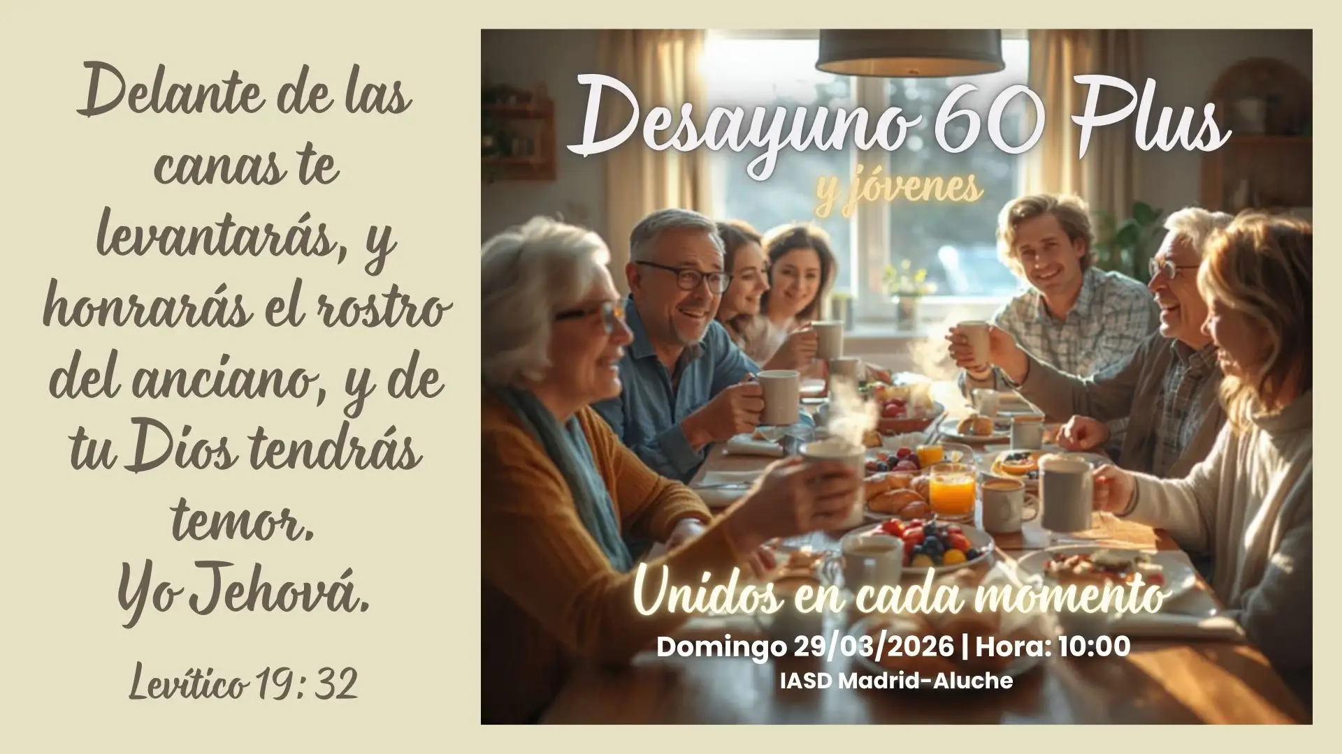 Desayuno 60 Plus y jóvenes