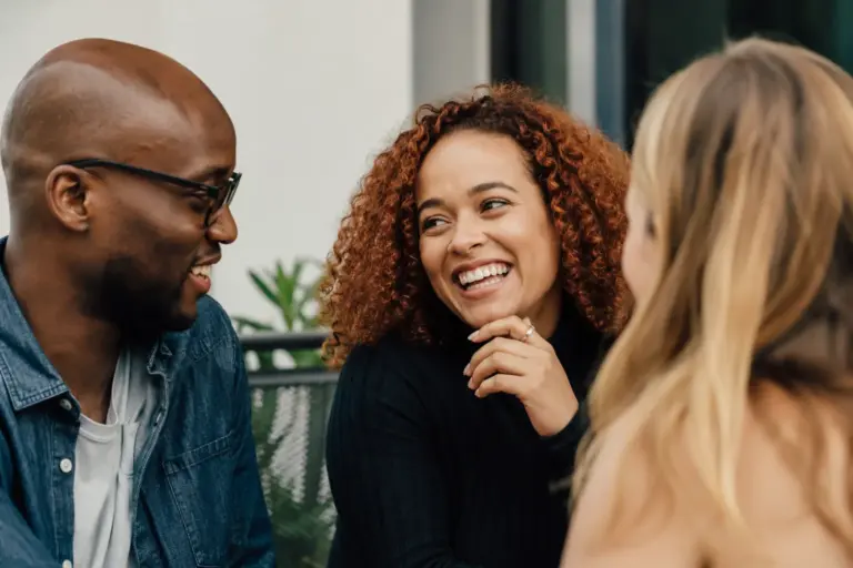 people having a conversation