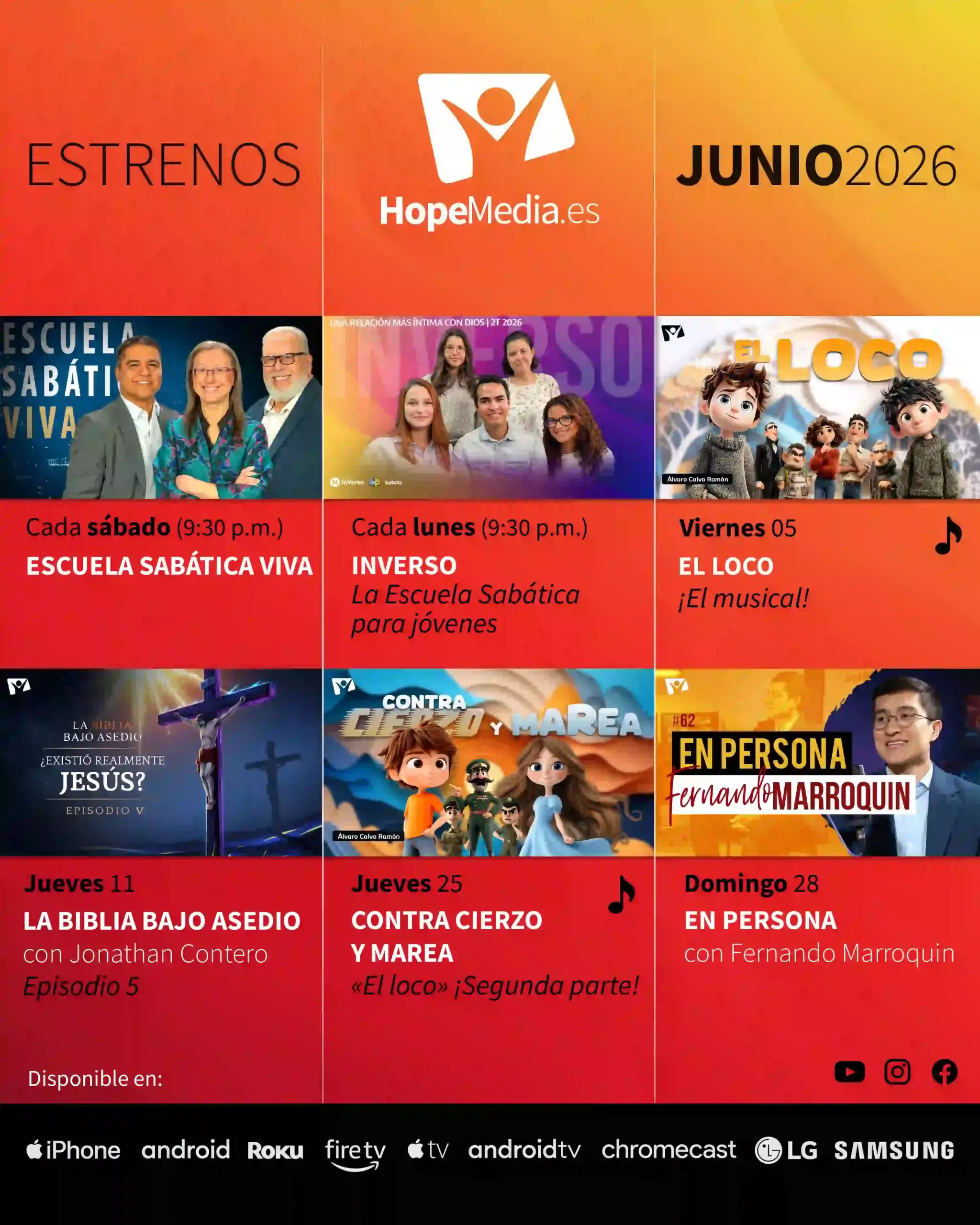Estrenos HopeMedia – Junio2026