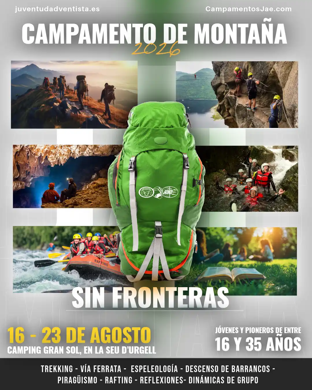 Campamento aventura JAE Pirineos: Sin Fronteras 2026