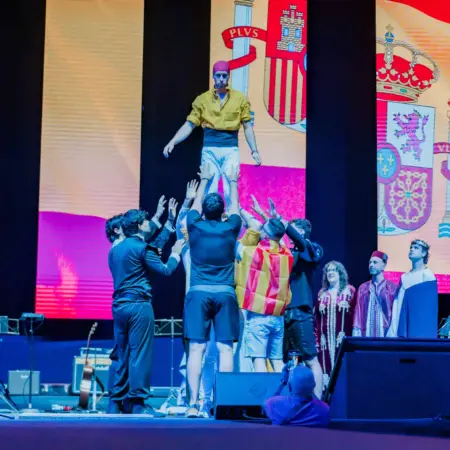 Delegación española durante la apertura del congreso