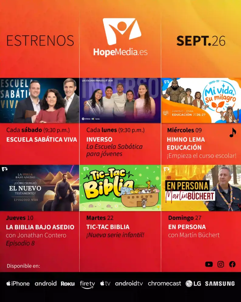 Estrenos HopeMedia Septiembre 2026