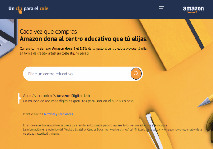 Un clic lleno de bendiciones: Iniciativa de Amazon para Centros Educativos